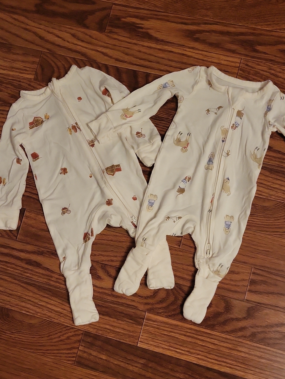 Two Purely Soft zip up sleepers